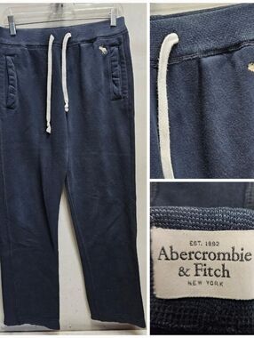 Abercrombie & Fitch XS Blue Jogger Sweatpants Lounge Wear Y2K Mens Unisex